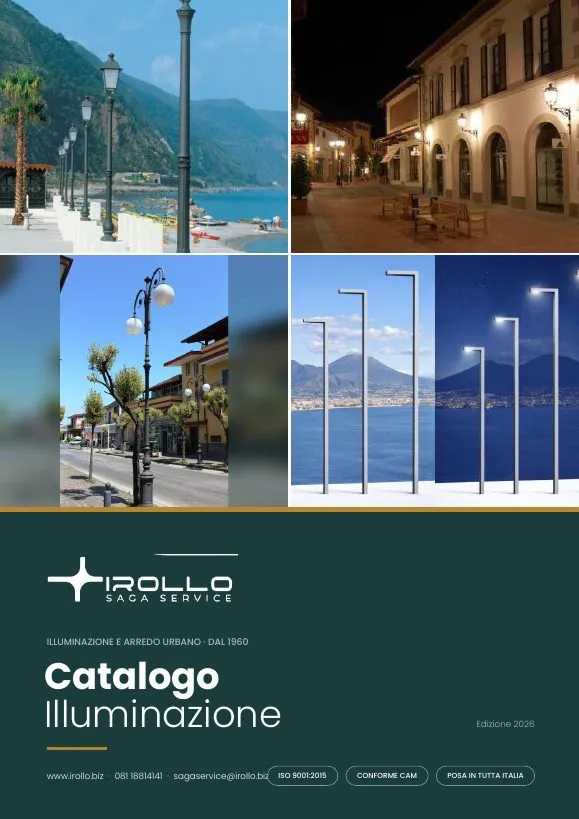 Copertina del catalogo illuminazione IROLLO 2026